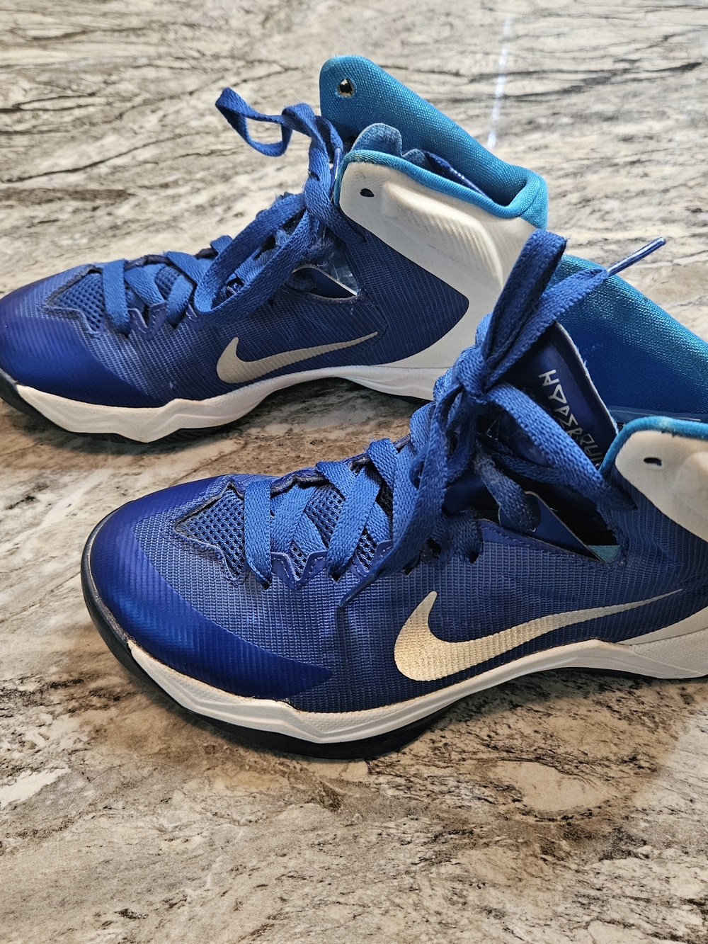 Nike Kids' Blue Basketball Shoes with White Swoosh